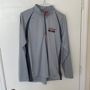 XL Lifetime Fitness Miami Marathon Dri Fit Quarter Zip Athletic Jacket EUC